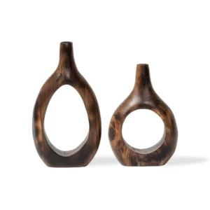 Torus design vazen - teak - set van 2