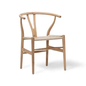 Wishbone (Y) design stoel – naturel teak