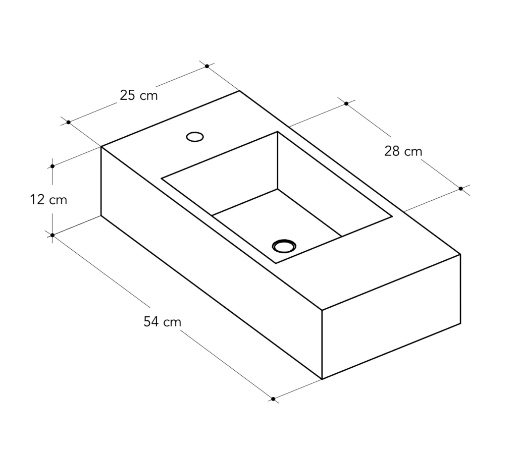 Rechthoekige design wastafel